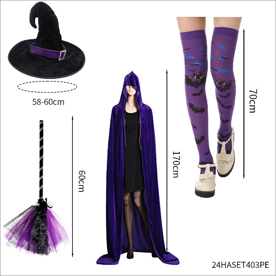 Halloween Witch Costume Set For Party